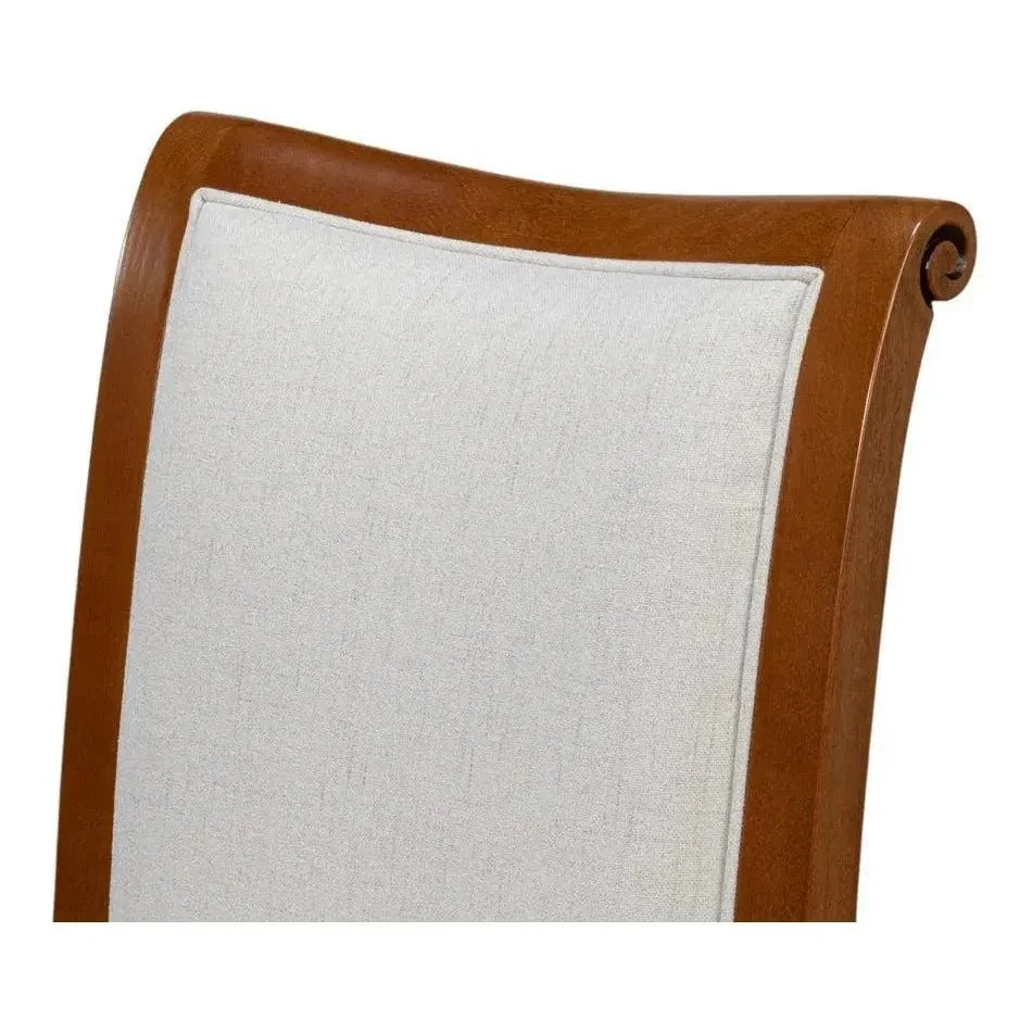 Sarreid Polk Wood Brown Armless Side Chair 2PC