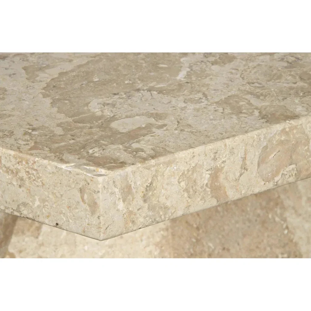 Noir Polyhedron Geometric Marble Side Table