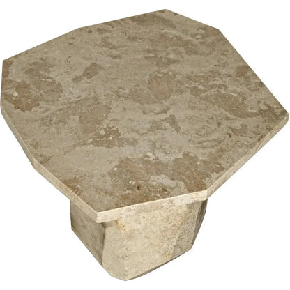 Noir Polyhedron Geometric Marble Side Table