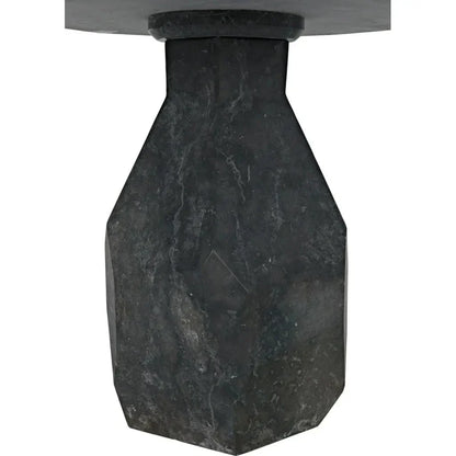 Noir Polyhedron Geometric Marble Side Table
