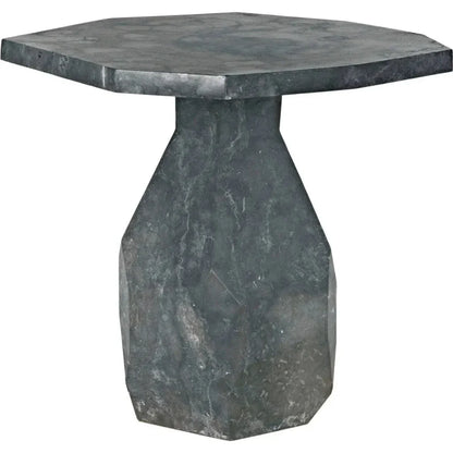 Noir Polyhedron Geometric Marble Side Table