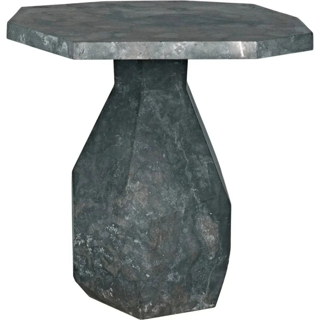 Noir Polyhedron Geometric Marble Side Table