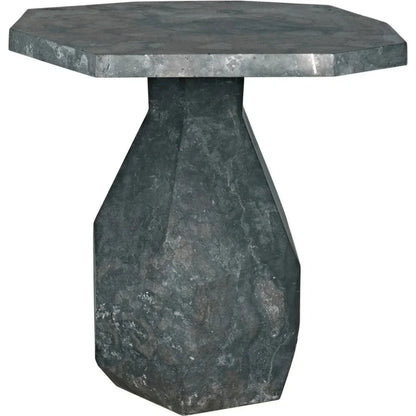Noir Polyhedron Geometric Marble Side Table