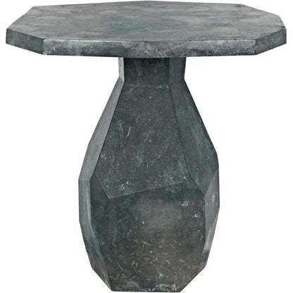 Noir Polyhedron Geometric Marble Side Table