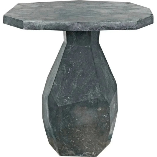 Noir Polyhedron Geometric Marble Side Table