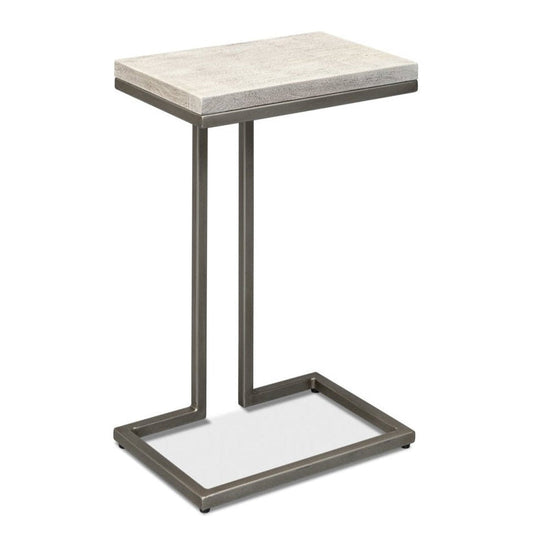 Sarreid Ponie Iron Framed Rectangular End Table