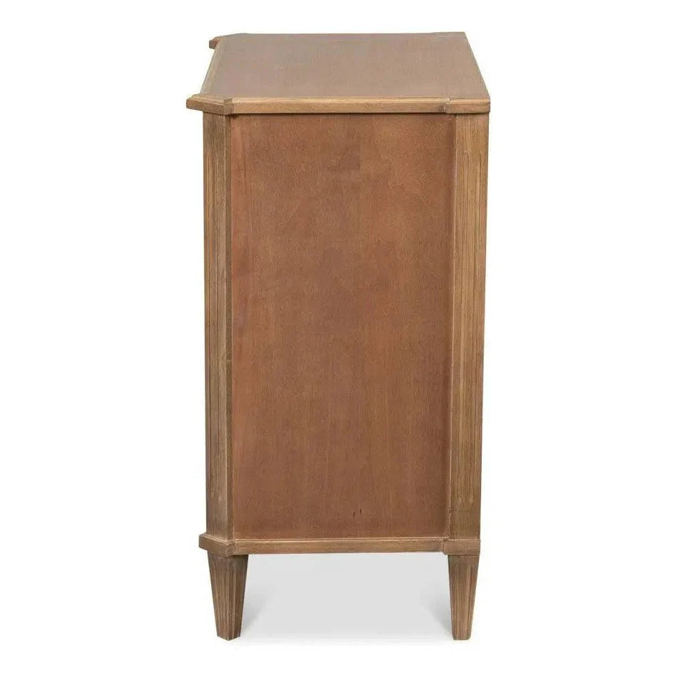 Poppin's Tulip Wood Rectangular Side Table 3 Drawers - LOOMLAN - Side Tables