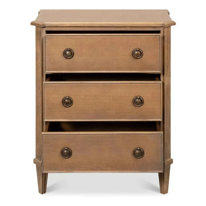 Poppin's Tulip Wood Rectangular Side Table 3 Drawers - LOOMLAN - Side Tables