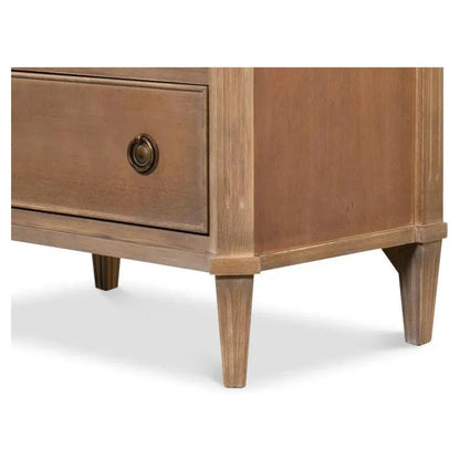 Poppin's Tulip Wood Rectangular Side Table 3 Drawers - LOOMLAN - Side Tables
