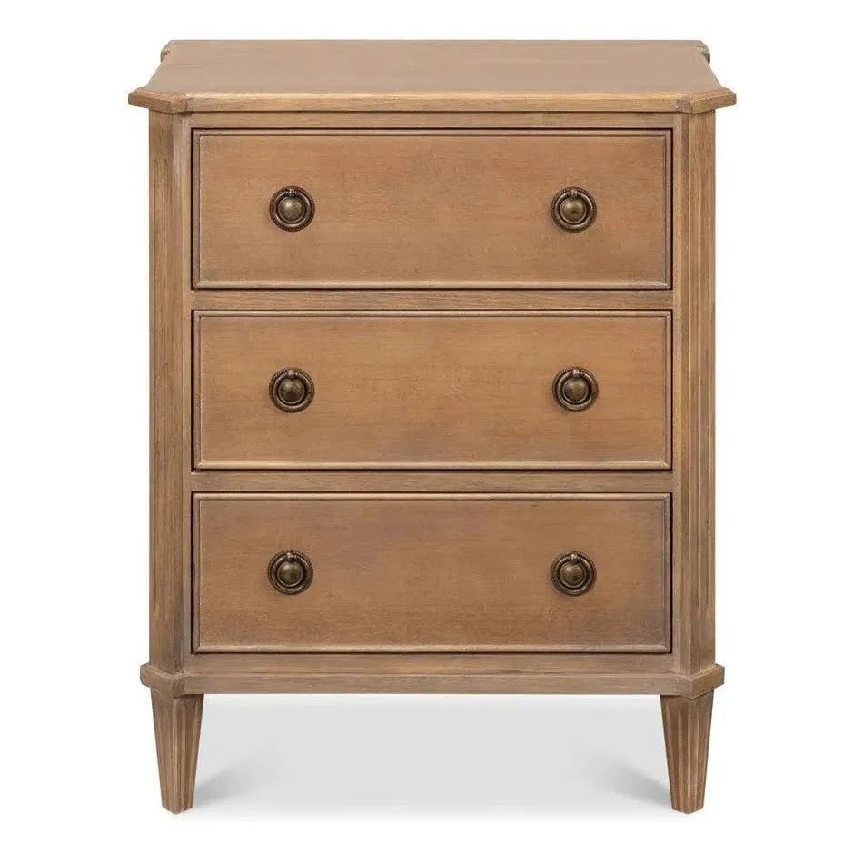 Poppin's Tulip Wood Rectangular Side Table 3 Drawers - LOOMLAN - Side Tables