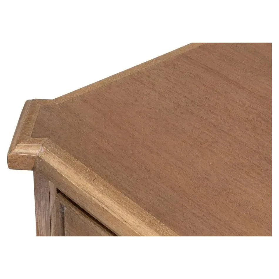 Poppin's Tulip Wood Rectangular Side Table 3 Drawers - LOOMLAN - Side Tables