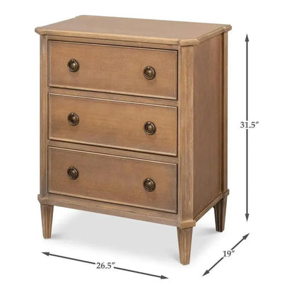 Poppin's Tulip Wood Rectangular Side Table 3 Drawers - LOOMLAN - Side Tables