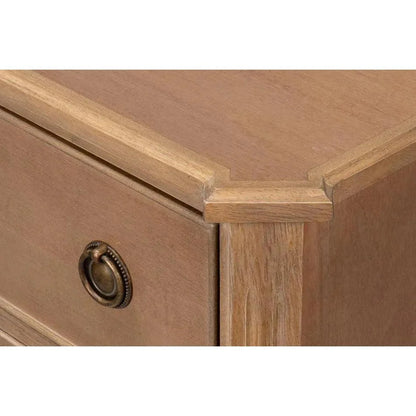 Poppin's Tulip Wood Rectangular Side Table 3 Drawers - LOOMLAN - Side Tables