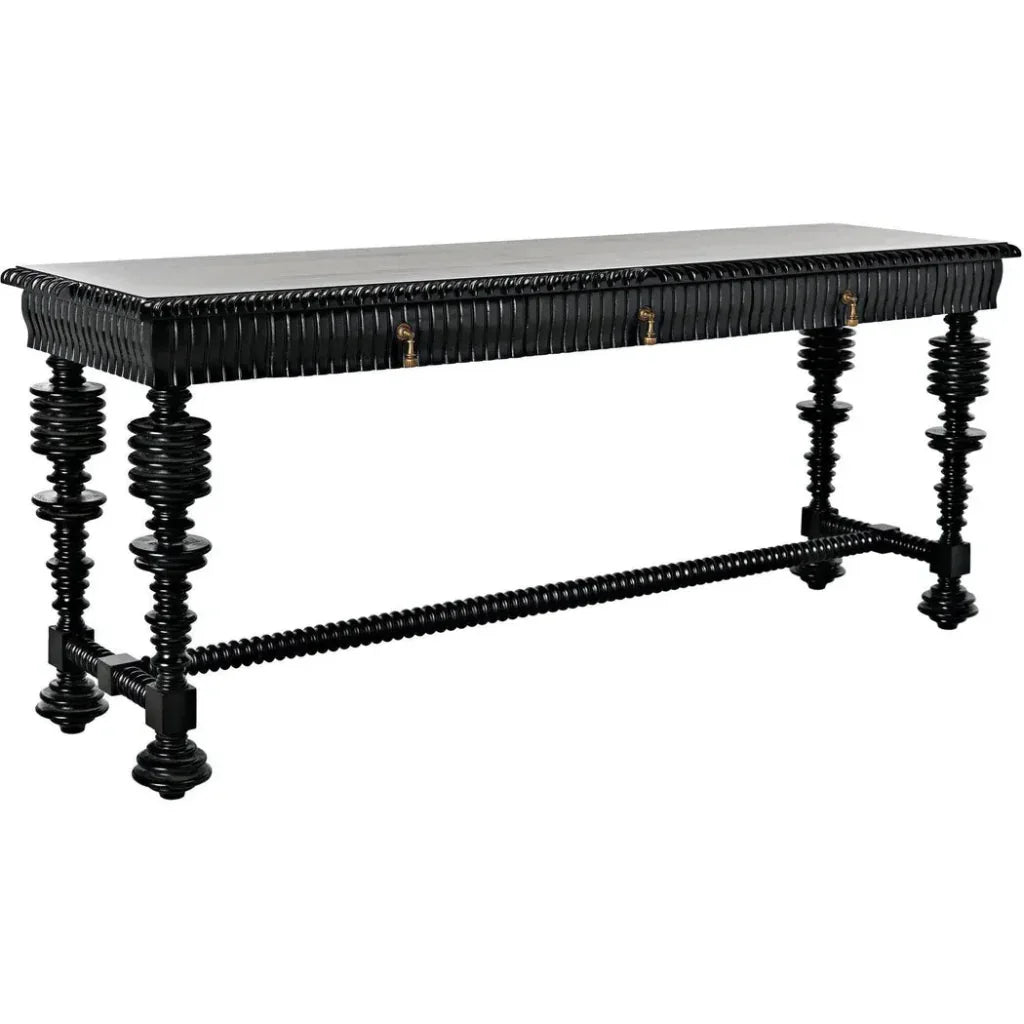 Noir Portuguese Wooden Console Table