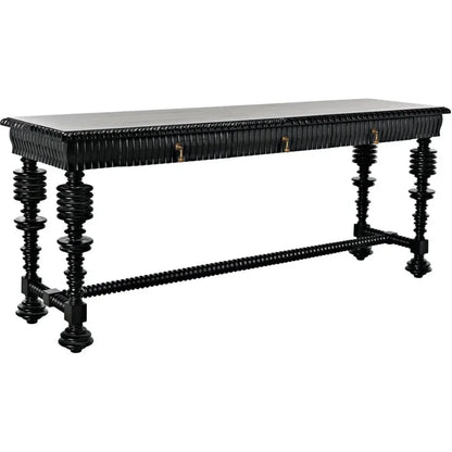 Noir Portuguese Wooden Console Table