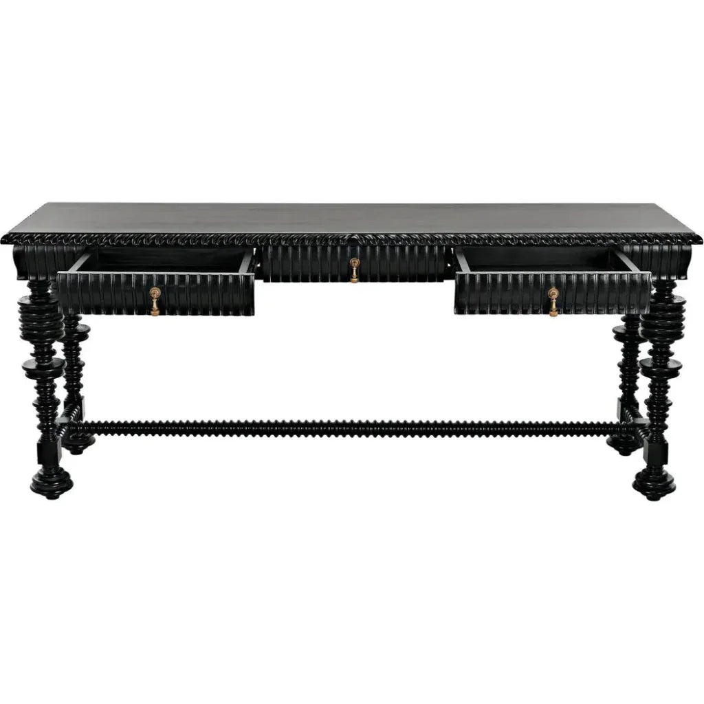 Noir Portuguese Wooden Console Table