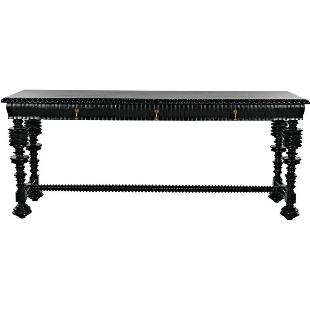 Noir Portuguese Wooden Console Table