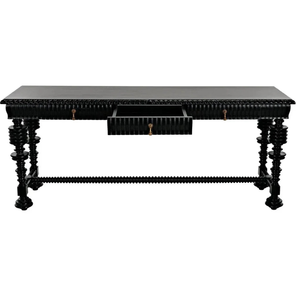 Noir Portuguese Wooden Console Table