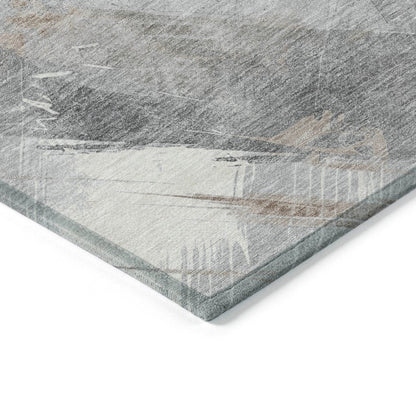 LOOMLAN Rugs Prestavia Brown Washable Indoor-Outdoor Rug