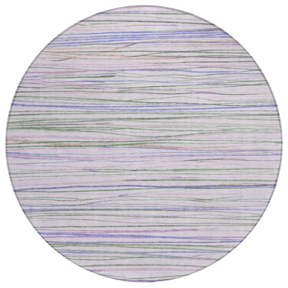 LOOMLAN Rugs Prizme Purple Washable Indoor-Outdoor Rug