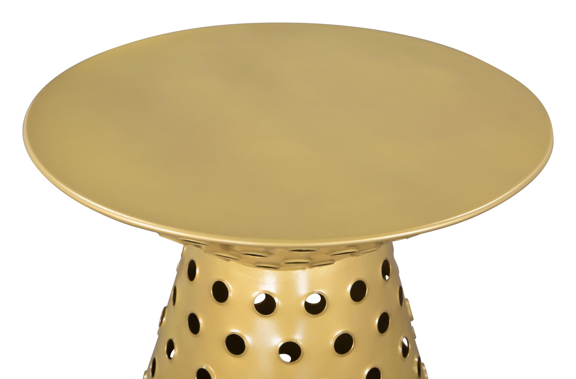 Proton Side Table Gold - Sideboards and Things Accents_Gold, Brand_Zuo Modern, Color_Gold, Depth_10-20, Finish_Powder Coated, Height_20-30, Materials_Metal, Metal Type_Iron, Product Type_Side Table, Width_10-20