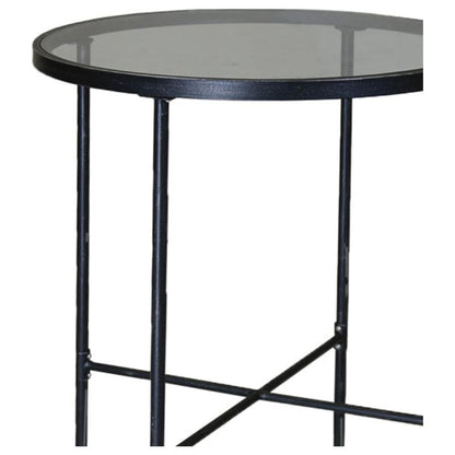 Provence Iron Round Outdoor Pub Table - LOOMLAN - Sunset West - Outdoor Counter Tables