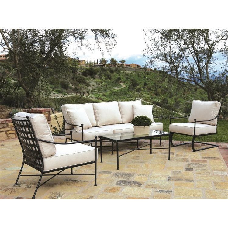 Provence Wrought Iron Outdoor Coffee Table - LOOMLAN - Sunset West - Outdoor Coffee Tables