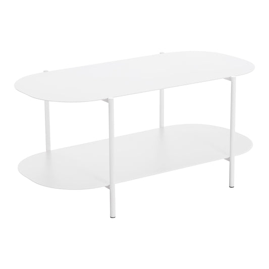 Pullman Coffee Table White - Sideboards and Things Brand_Zuo Modern, Color_White, Depth_10-20, Finish_Hand Painted, Finish_Powder Coated, Height_10-20, Materials_Metal, Metal Type_Steel, Product Type_Coffee Table, Width_30-40