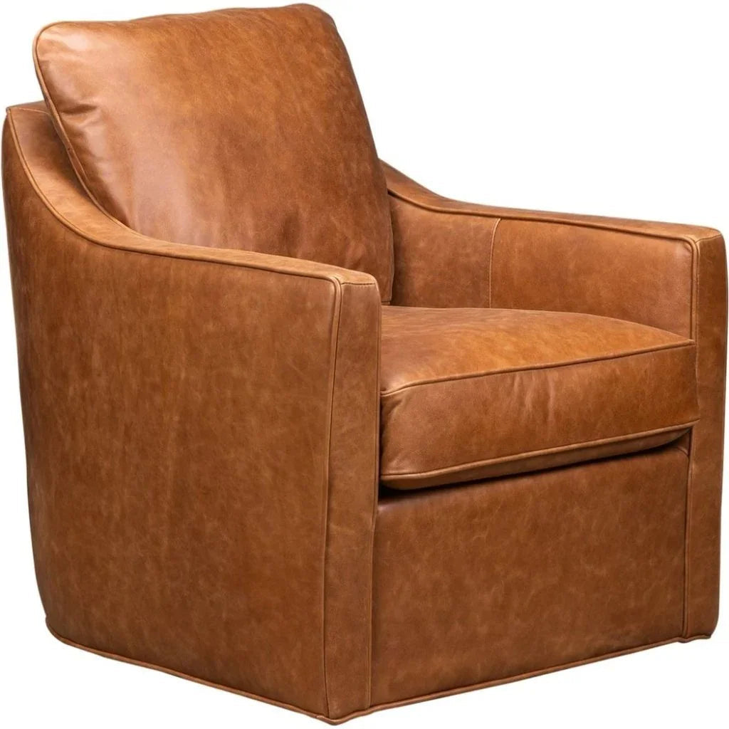 Pure Leather Maximum Comfort Swivel Chair