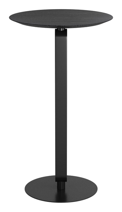 Derry Black Round Bar Table