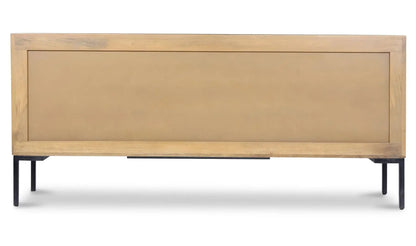 Fishbone Reclaimed Wood Four Doors Sideboard