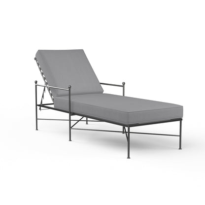 Provence Sunbrella Upholstered Adjustable Outdoor Lounge Chaise