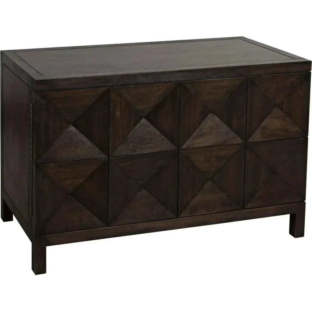 Noir Quadrant Two Doors Walnut Sideboard