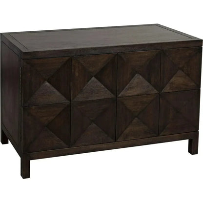 Noir Quadrant Two Doors Walnut Sideboard