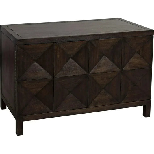 Noir Quadrant Two Doors Walnut Sideboard