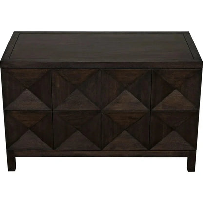 Noir Quadrant Two Doors Walnut Sideboard