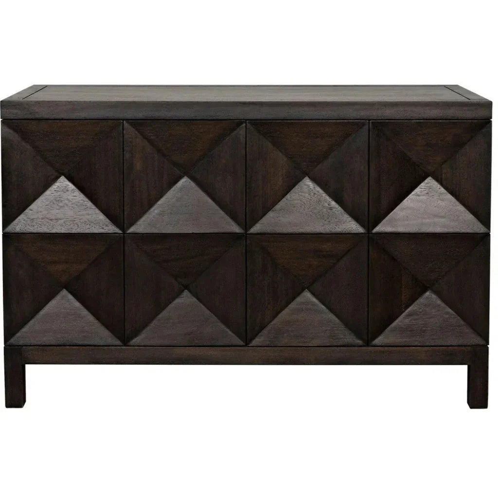 Noir Quadrant Two Doors Walnut Sideboard