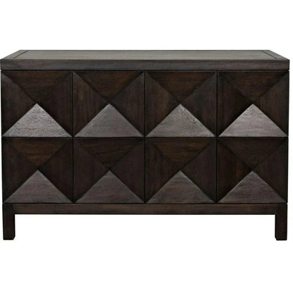 Noir Quadrant Two Doors Walnut Sideboard