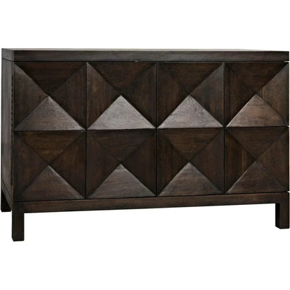 Noir Quadrant Two Doors Walnut Sideboard
