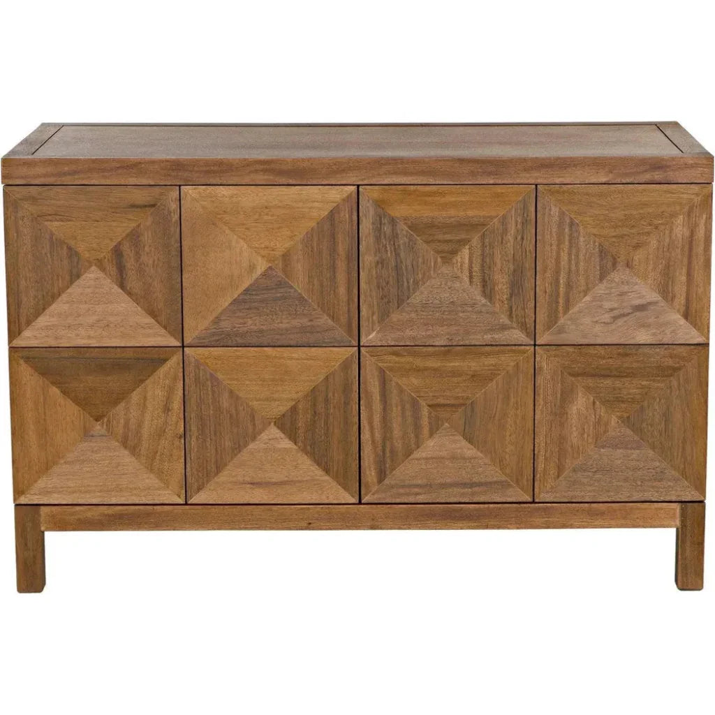 Noir Quadrant Two Doors Walnut Sideboard