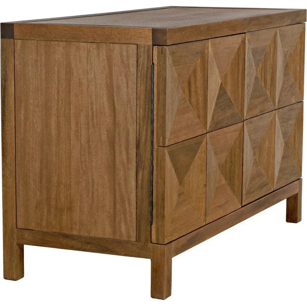 Noir Quadrant Two Doors Walnut Sideboard