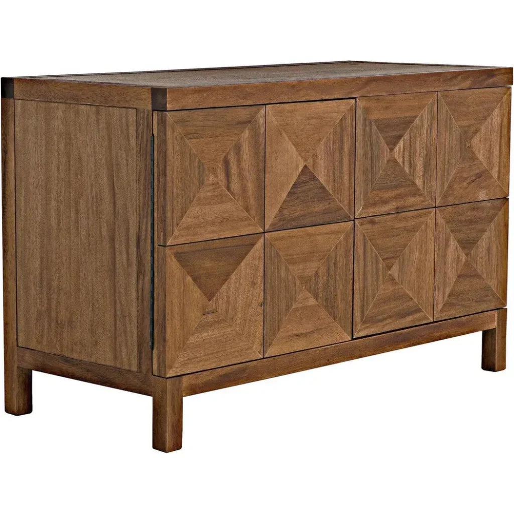 Noir Quadrant Two Doors Walnut Sideboard