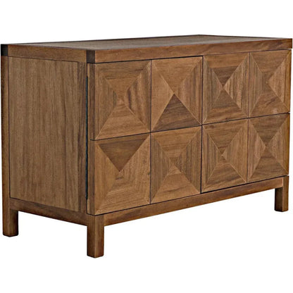 Noir Quadrant Two Doors Walnut Sideboard
