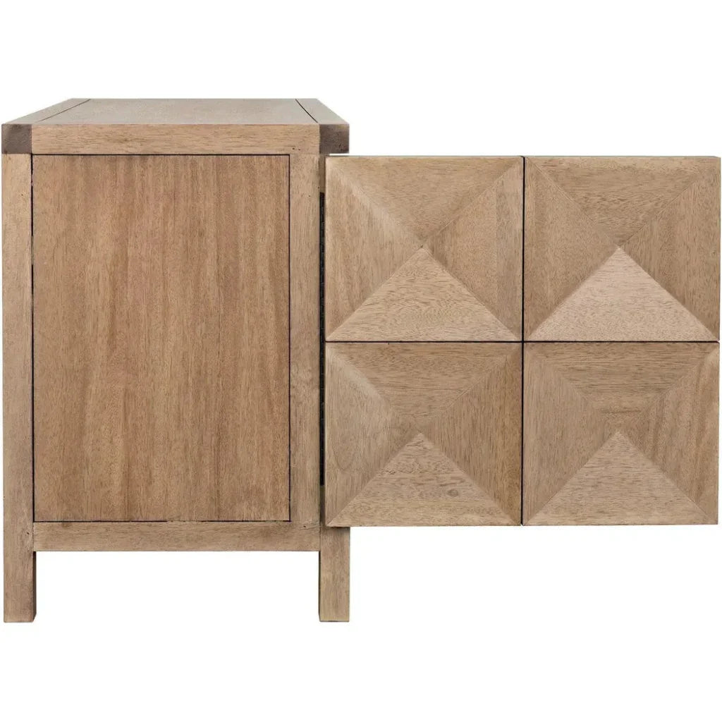 Noir Quadrant Two Doors Walnut Sideboard