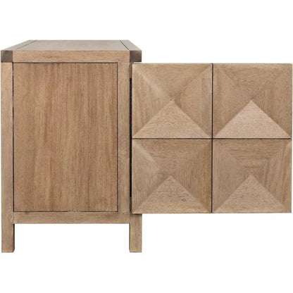 Noir Quadrant Two Doors Walnut Sideboard