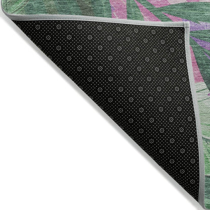 LOOMLAN Rugs Quilene Green Washable Indoor-Outdoor Rug