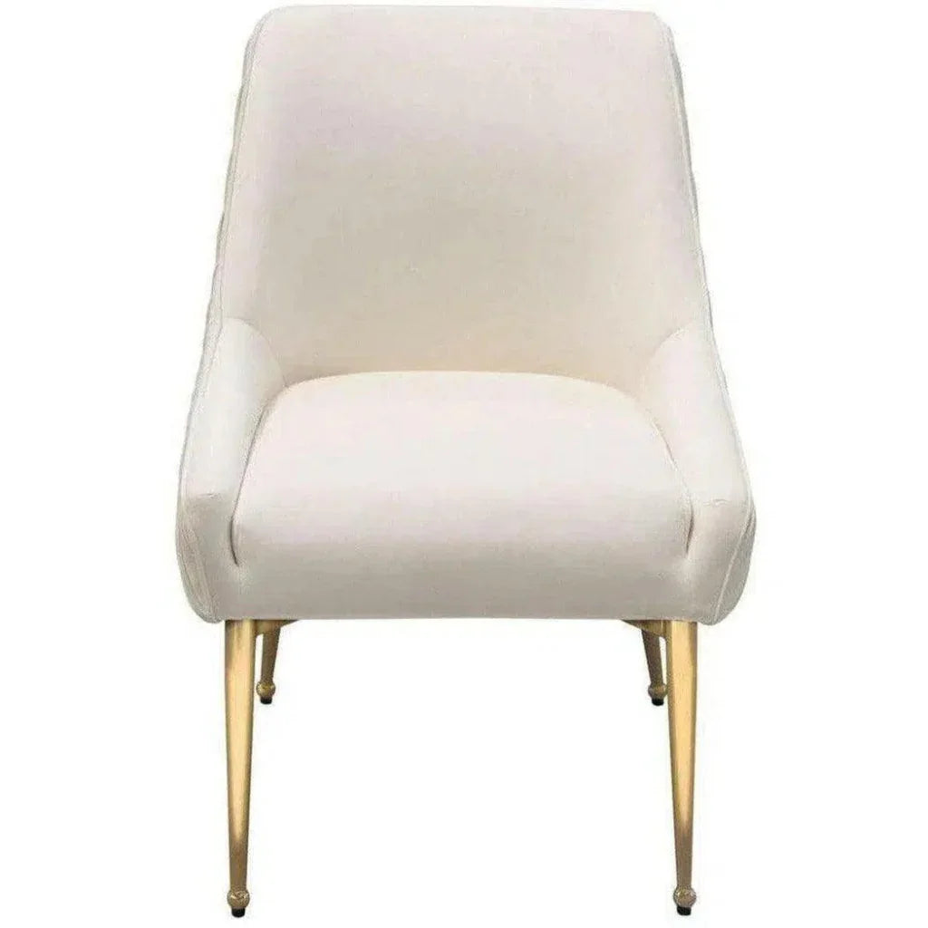 Diamond Sofa Quinn Velvet Armless Dining Chair 2PC