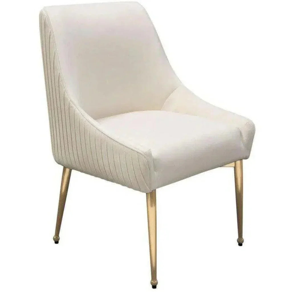 Diamond Sofa Quinn Velvet Armless Dining Chair 2PC