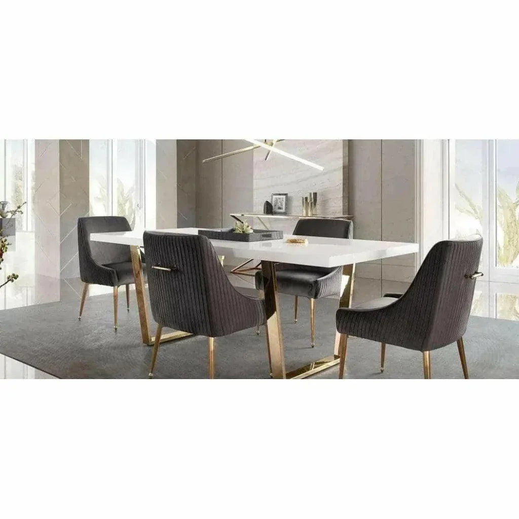 Diamond Sofa Quinn Velvet Armless Dining Chair 2PC