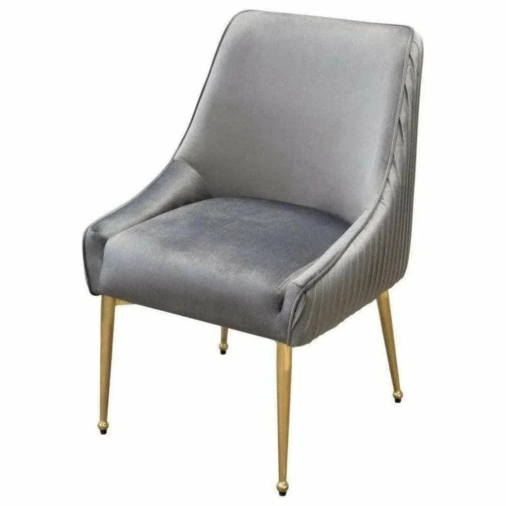Diamond Sofa Quinn Velvet Armless Dining Chair 2PC